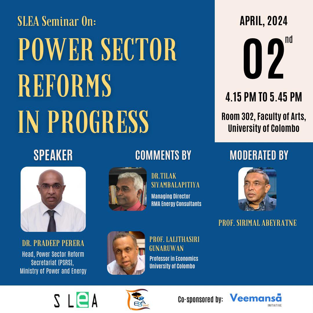 Slea Seminar On Power Sector Reforms In Progress Resource Management